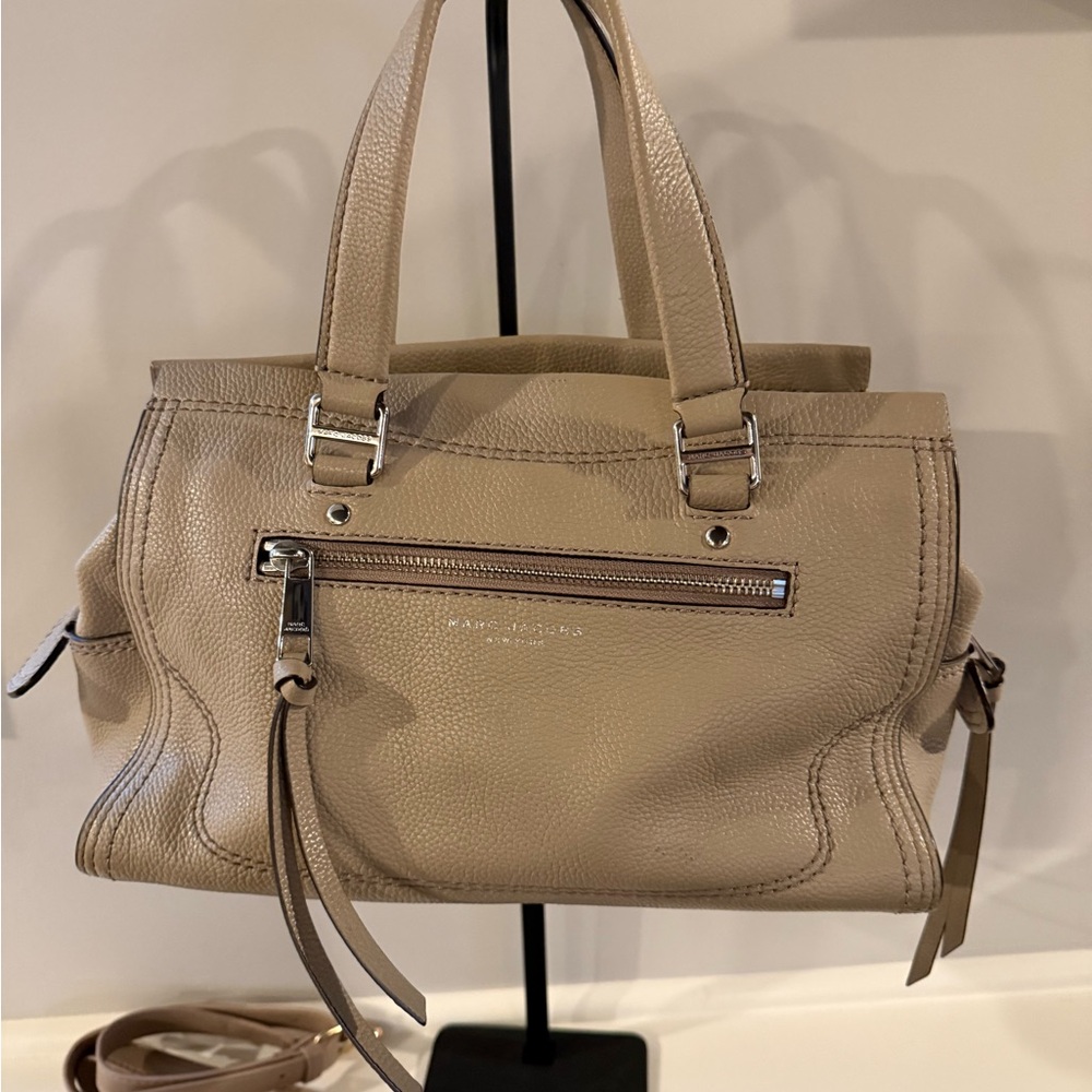 Marc Jacobs Tan Pebbled PLeather Satchel Bag